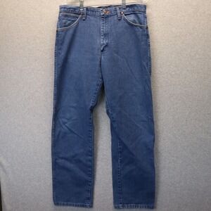 Wrangler Jeans Mens 34x32 13MWZ Cowboy Cut Original Fit Western Denim Blue